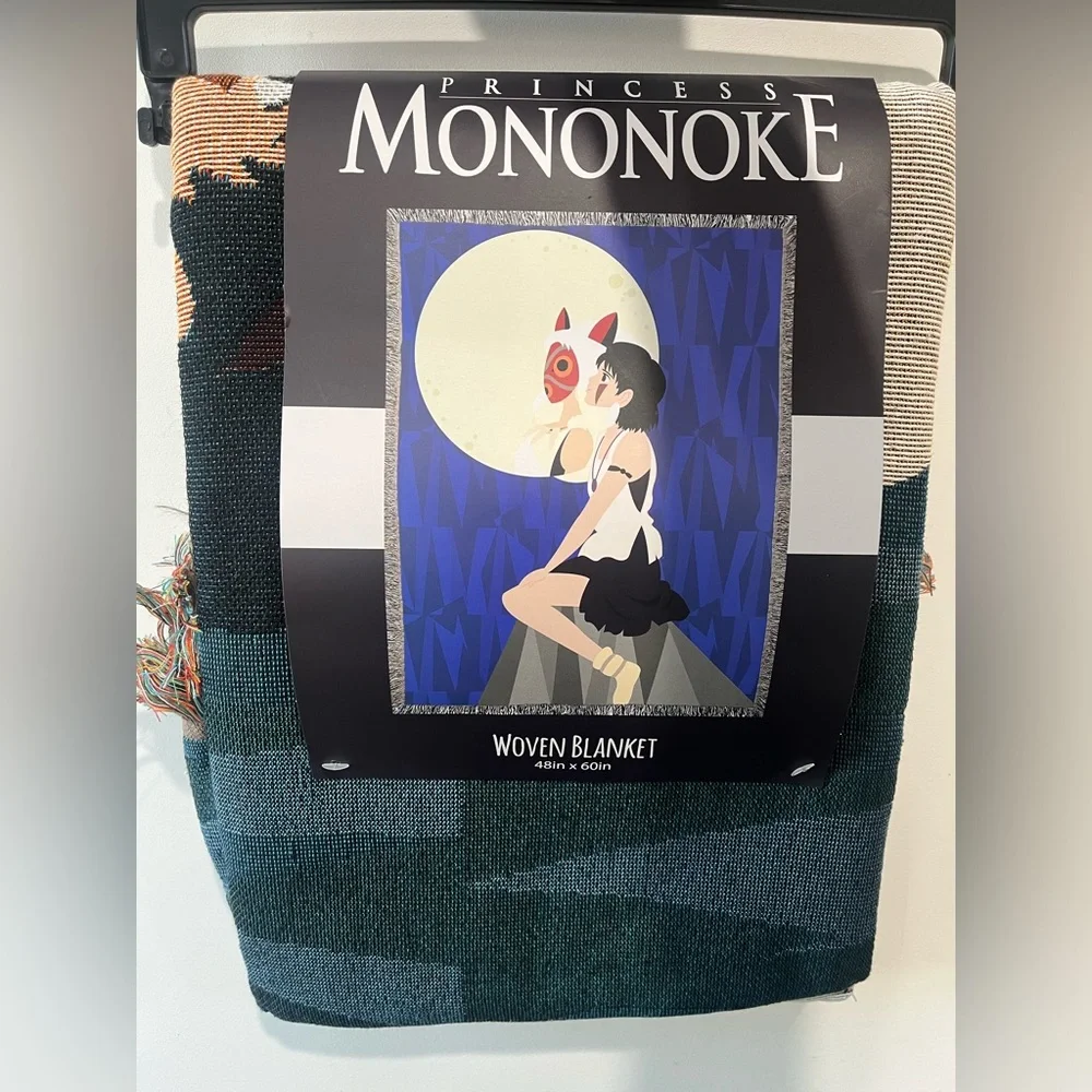 Studio Ghibli Princess Mononoke San Dual Portrait Tapestry Throw
